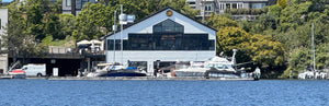 Daniel's restaurant with boats by a waterfront